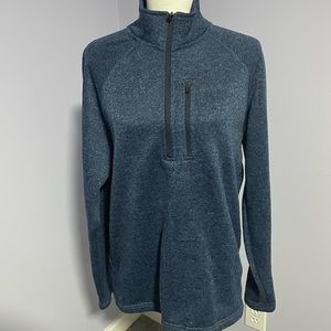 Eddie Bauer Men’s 1/4-Zip Blue Pullover Size Large.